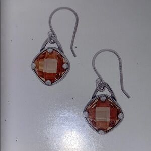 Silpada Sterling  Silver and Champagne toast  Earrings